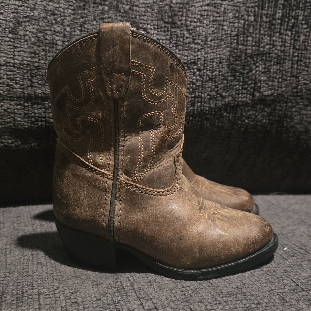 Smoky Mountain | Toddler Denver Brown Oil Distress Leather Western Boot Size 6